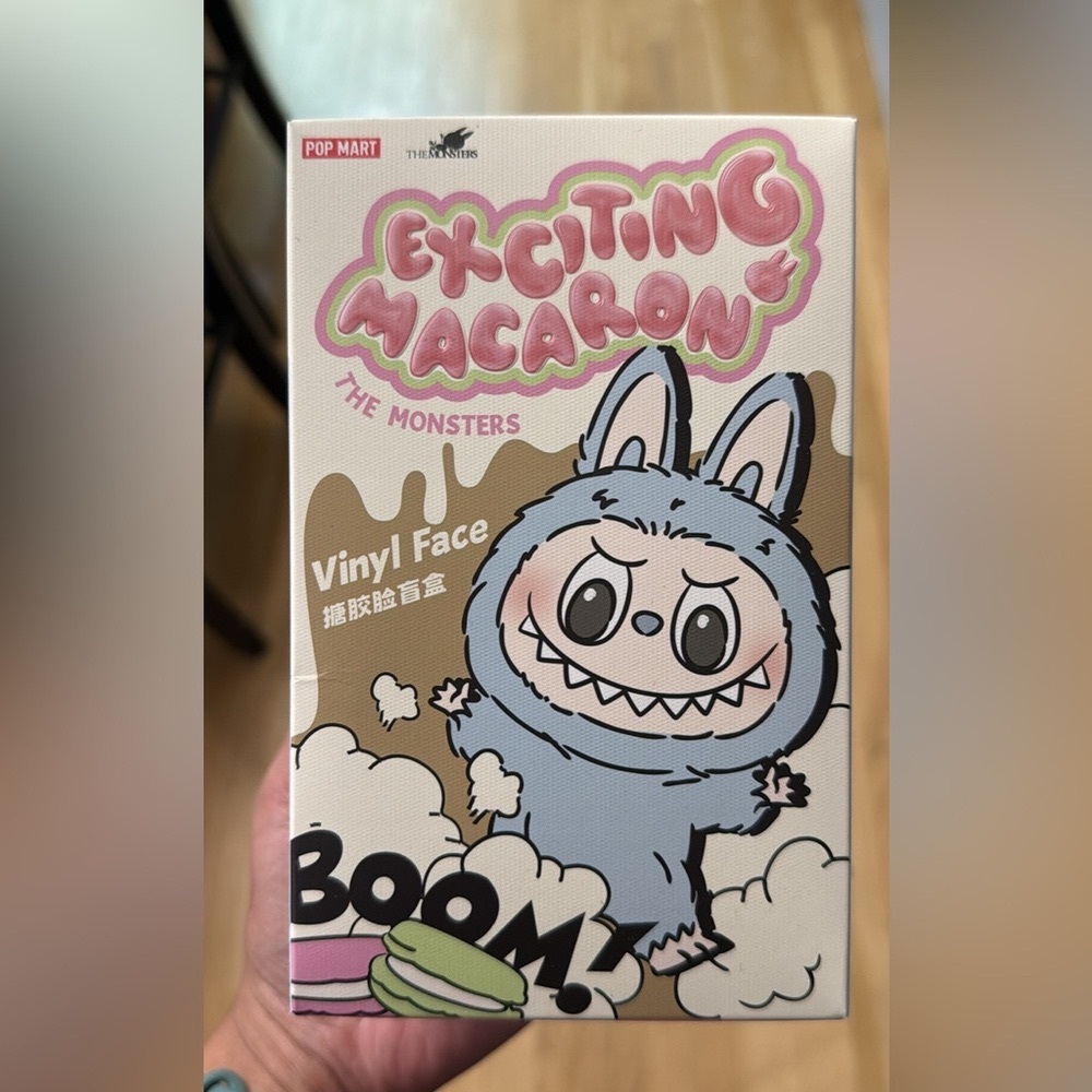 Pop Mart Exciting Macaron The Monsters Vinyl Face Toy. GREEN GRAPE